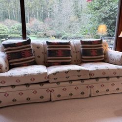 Large Sofa in Ranch Style Fabric