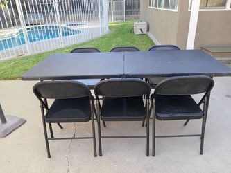 Table and chairs.