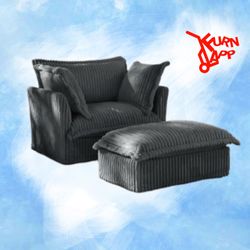 Cloud Comfort Oversized Chair | Matching Ottoman Included