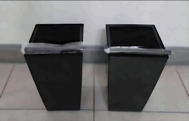 PAIR of 16" Black Planters with Irrigation (2 for $40) @ Lasting  Creations
