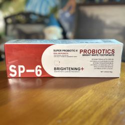 SP-6 Super Probiotic 6 Bright White Toothpaste – Oral Microbiota Formula, Fresh Breath, 140g