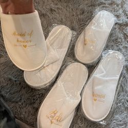 Bridesmaids Slippers, Robes And Games 