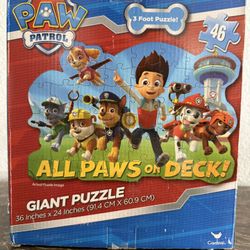Nickelodeon Paw Patrol All Paws on deck! Giant Puzzle 46-Pcs 36 x 24 New