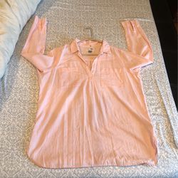 Baby Pink Long Sleeves Shirt/tunic