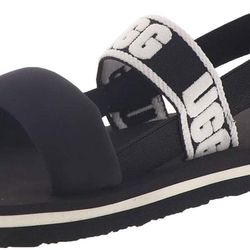 UGG Australia Zuma Sling Sandal Slides Slip-On Black Girls Size 6 NEW