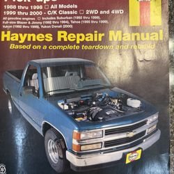 Haynes Repair Book for Chevy