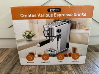 20-Bar Espresso Machine with Milk Frother – New