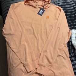 Men's Psycho Bunny Pullover Hoodie Long Sleeve Shirt Size (9) will fit a tall XL
