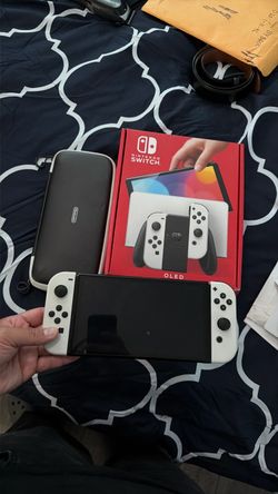 Nintendo Switch OLED White with Case and Box