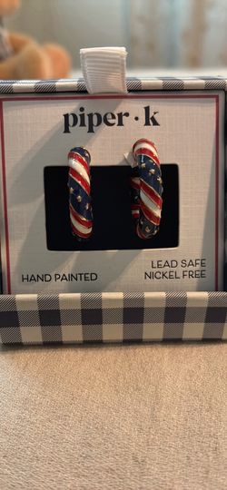 4th of July Earrings NEW IN BOX