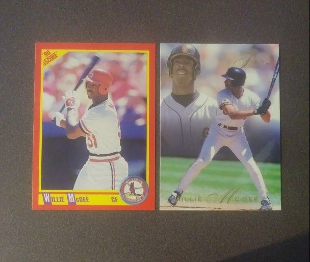 Willie McGee San Francisco Giants Saint Louis Cardinals St. Lot Flair Score Baseball Card Vintage Collectible Trading MLB Sports Major League
