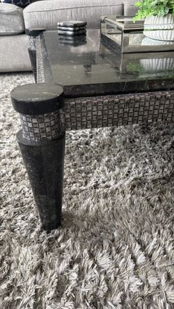Marble black coffee table