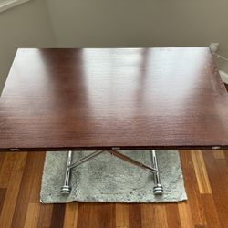 2 in 1 Dining table and office desk, adjustable height, can be foldable