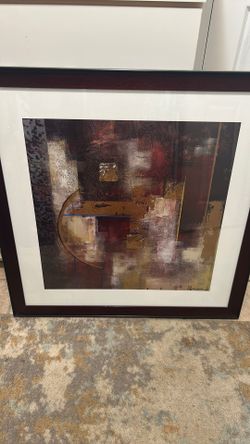 2 Modern Abatract Prints Frames