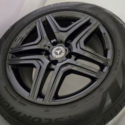 OEM Factory 20" G63 AMG Mercedes Black Wheels Rims Stock Pirelli Tires 