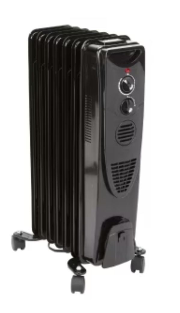 Century Oil-Filled Radiator Heater, Black