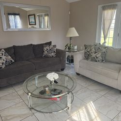 Living Room Set + Glass Tables - $250 (or $200 for sofas only)