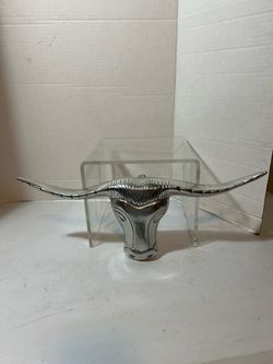 Vintage 15” Wilton Aluminum Texas Longhorn Hood Ornament - Bruce Fox Style-$125 CASH