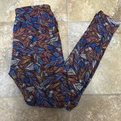 LuLaRoe Multicolor Leaves Women's Leggings