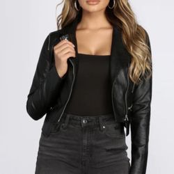 Windsor Leather Black Jacket | Womens Small 