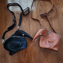 Faux Leather Cross Body Purses