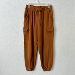  Trendy Rust Cargo Joggers Womens size M