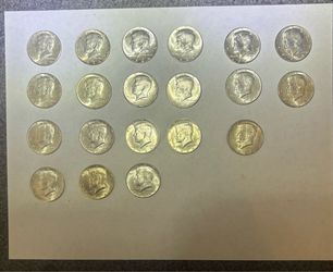 1964 Kennedy Half Dollar 50c FULL ROLL of (20) UNC BU 90% Silver Coins