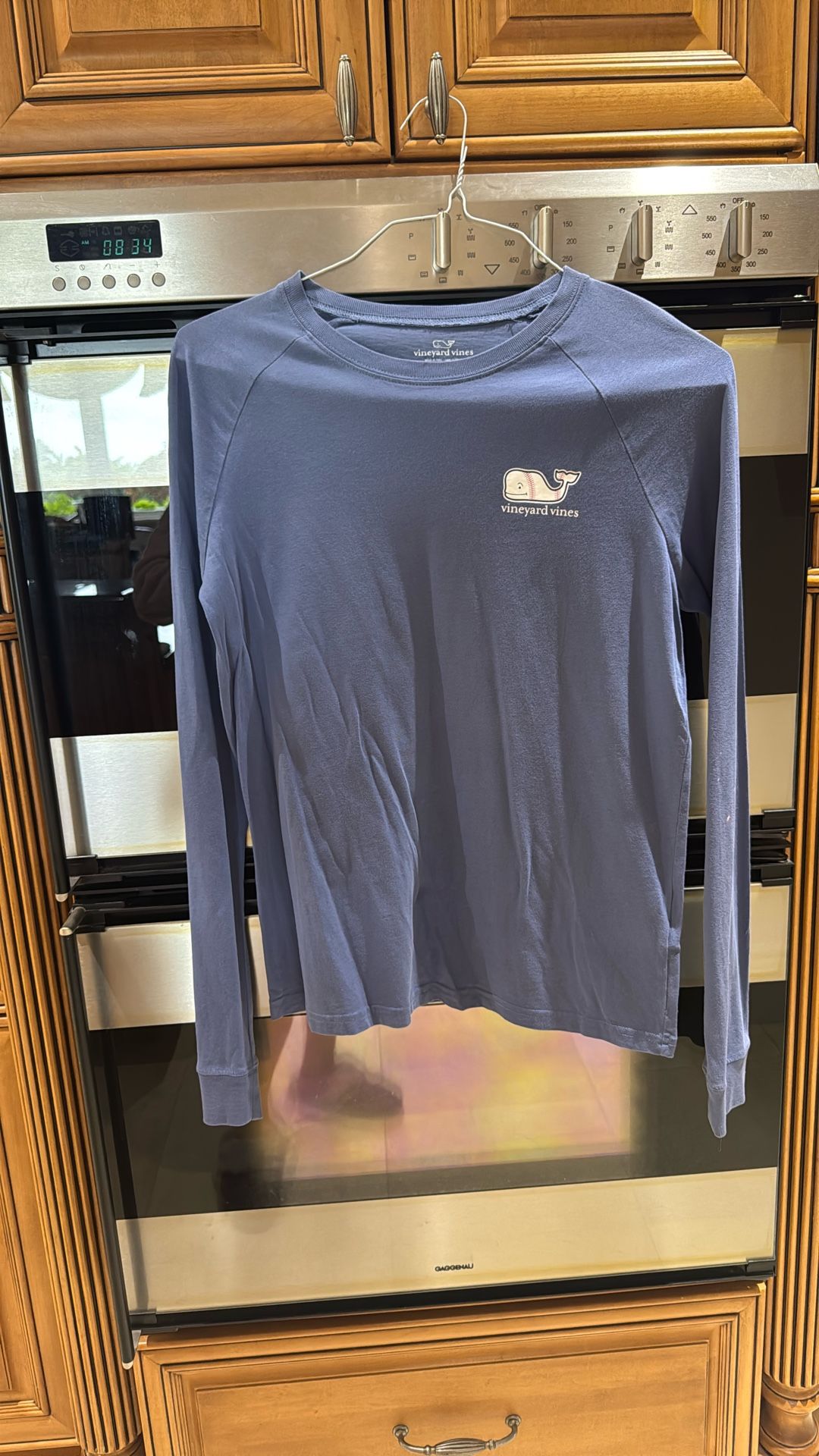 Vineyard Vines Baseball Themed Long Sleeve Tee Youth Size Large