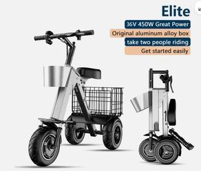 Folding Electric Tricycle for Adults Mini Portable 3Wheeled EBike