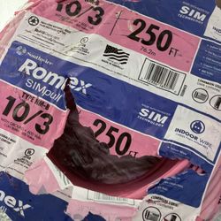 250 ft. 10-Gauge/3 Solid Romex SIMpull CU NM-B with G Wire Pink Coil