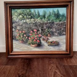 Signed Oil Painting In Canvas