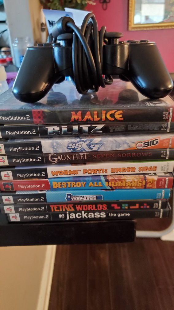ps2 remote and games
