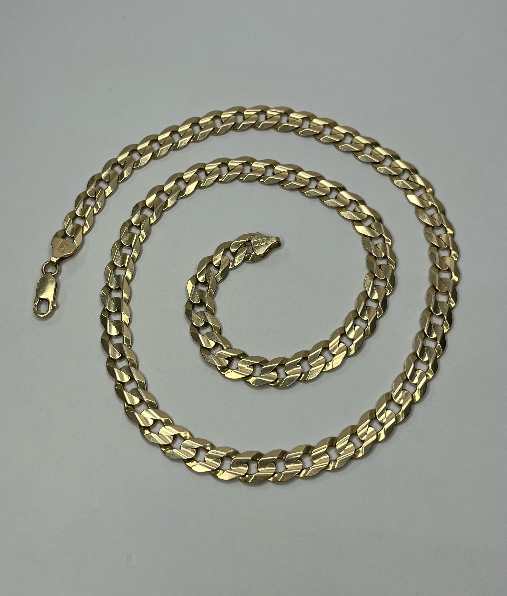 10K Yellow Gold Cuban Link 22” Chain 48.56 Grams 