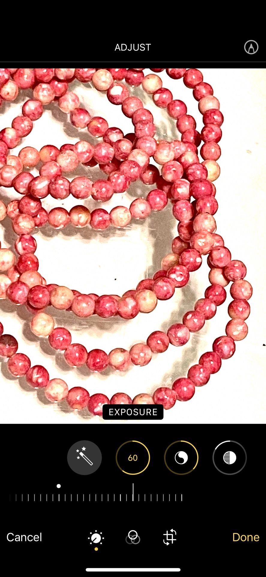 Lot Of 36” Pink Stone Beads 
