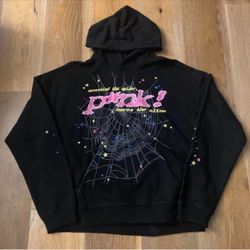 Black Punk Sp5der Hoodie Men’s Size Small