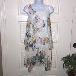 Dress Floral Tunic M