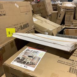  Discontinued  Boraam Florence 24 in. Distressed White Swivel Cushioned Bar Stool