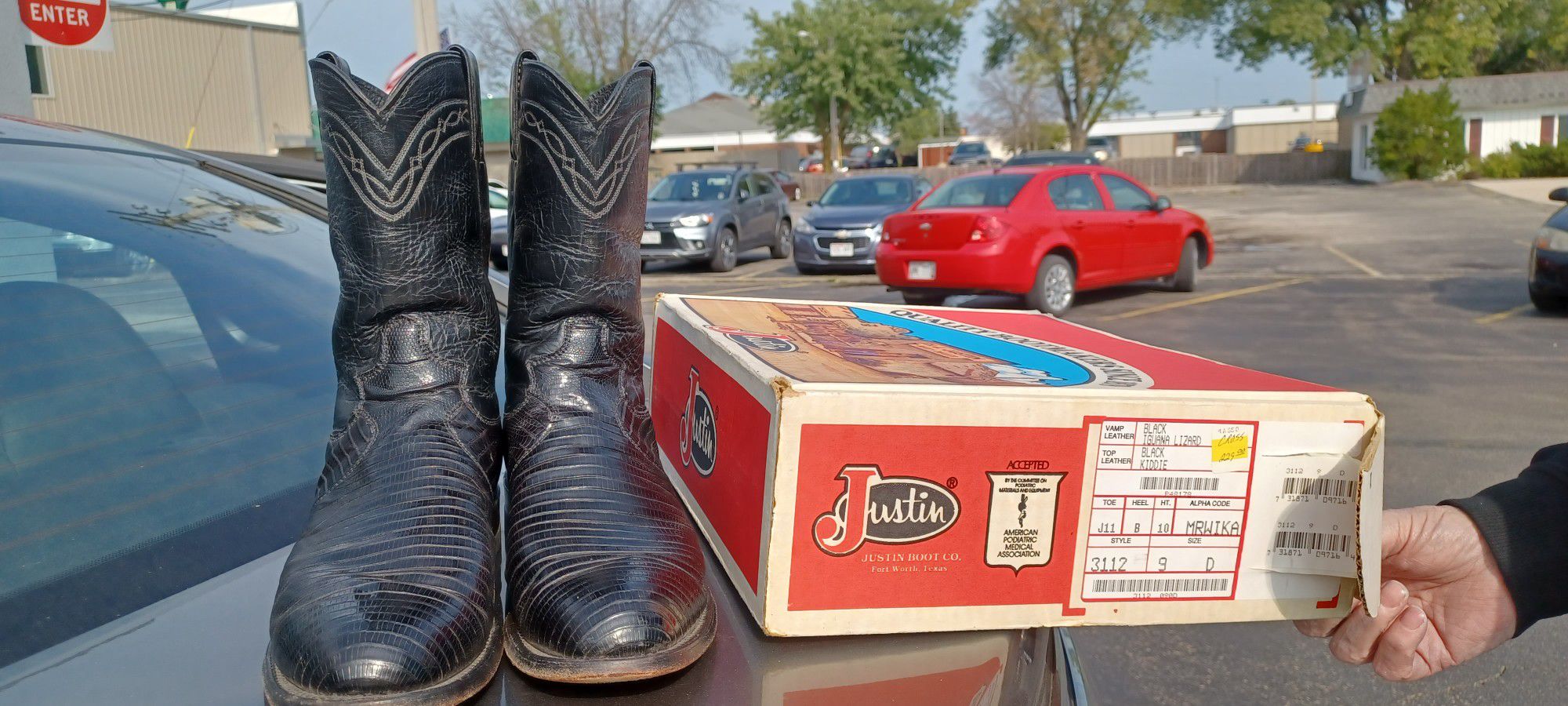 JUSTIN  Boots Size 9 Made In Fort Worth TX