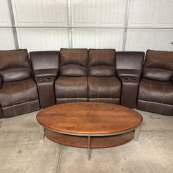 Recliner Couch And Coffee Table 