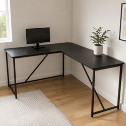 Black L-Shaped Corner Desk – $69.99