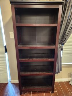 Carson 5-Shelf Bookcase in Espresso - Shelf 3 of 3