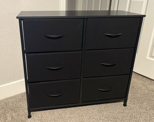 BRAND NEW Black 6-Drawer Fabric Dresser