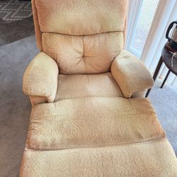  Beige Cloth Recliner  