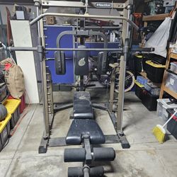 Nautilus Squat, Bench, Chest Pulley System 