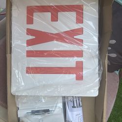 5 Aluminum exit signs br new normally 120 Each. All For 100