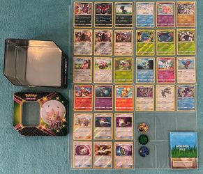 Pokémon Holo Cards in Collector Tin: 30 Cards in Eldegoss Tin