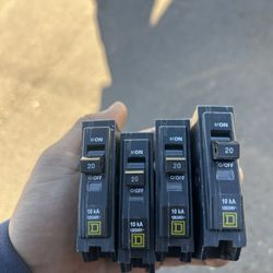 Square D Braker Single Pole 20 Amp