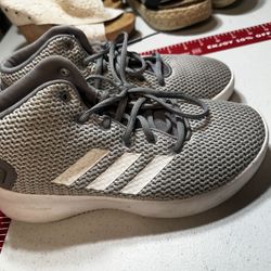 Adidas Cloudfoam Refresh Mid J Grey Big Kid's Athletic Shoes Size 5