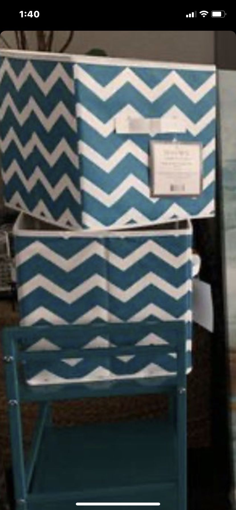 Teal chevron room decor