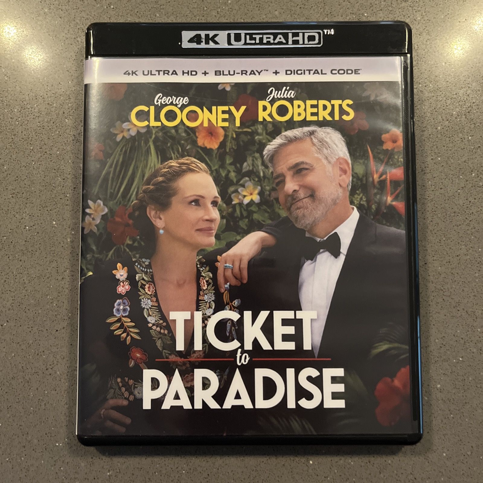 Ticket to Paradise (4k Ultra HD + Blu-ray, 2022) No Digital Code Discs Unused